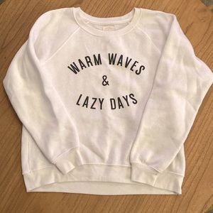 Juniors White Billabong Sweatshirt